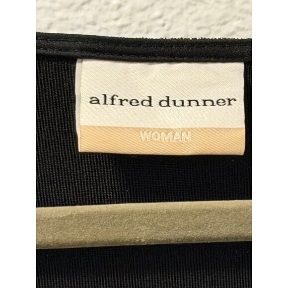 Alfred Dunner Womens Metallic Patchwork Top Sz 2X Blouse - Picture 3 of 12